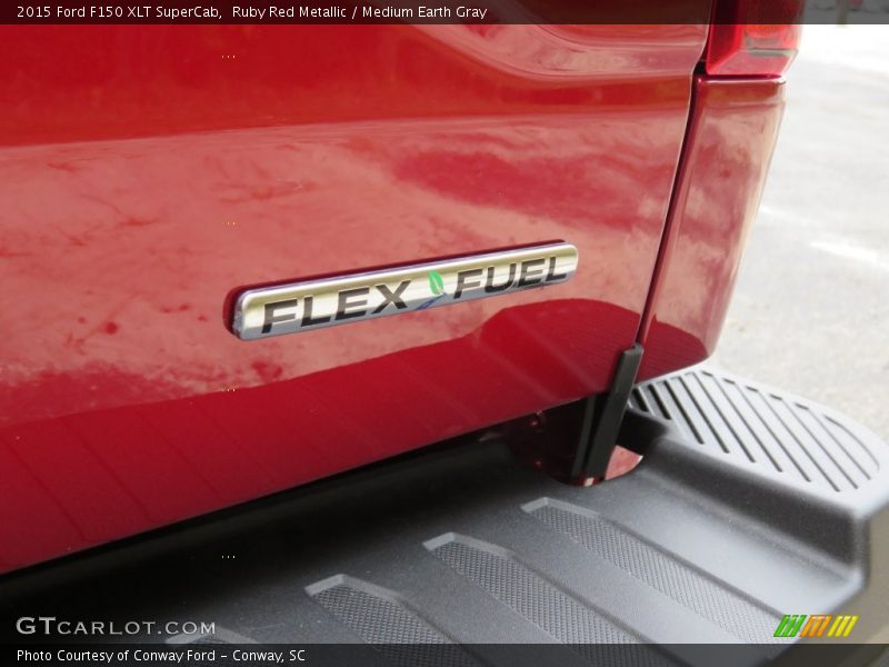Ruby Red Metallic / Medium Earth Gray 2015 Ford F150 XLT SuperCab
