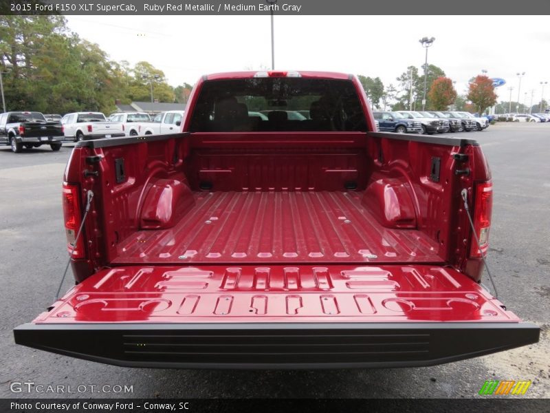 Ruby Red Metallic / Medium Earth Gray 2015 Ford F150 XLT SuperCab