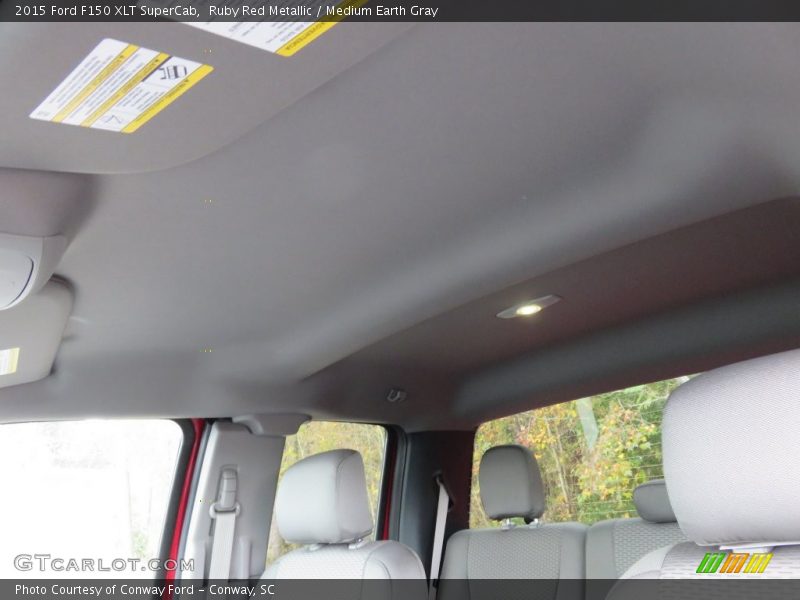 Ruby Red Metallic / Medium Earth Gray 2015 Ford F150 XLT SuperCab