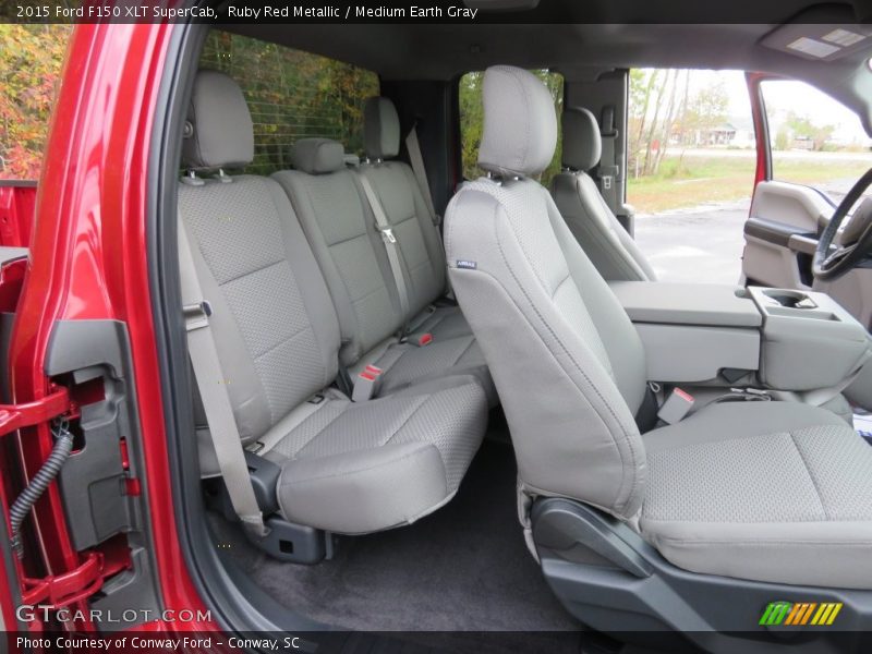 Ruby Red Metallic / Medium Earth Gray 2015 Ford F150 XLT SuperCab