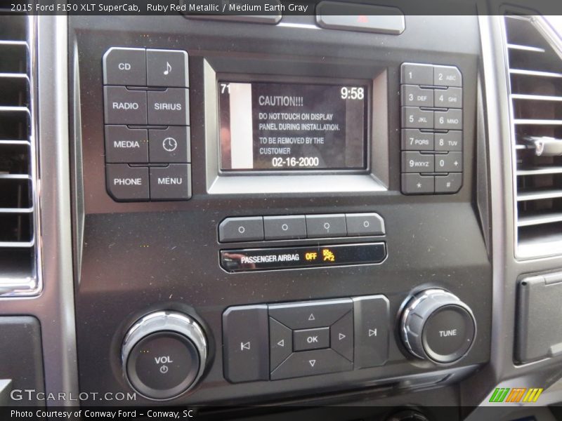 Ruby Red Metallic / Medium Earth Gray 2015 Ford F150 XLT SuperCab