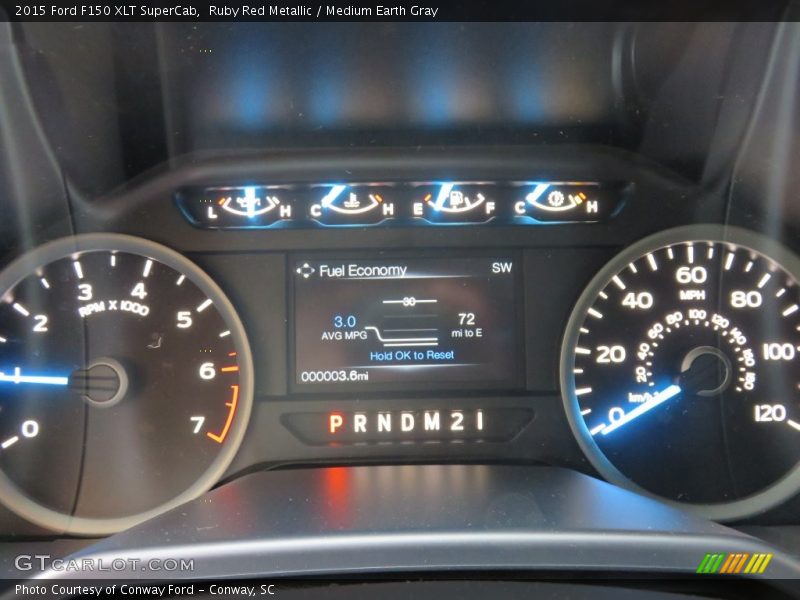 Ruby Red Metallic / Medium Earth Gray 2015 Ford F150 XLT SuperCab
