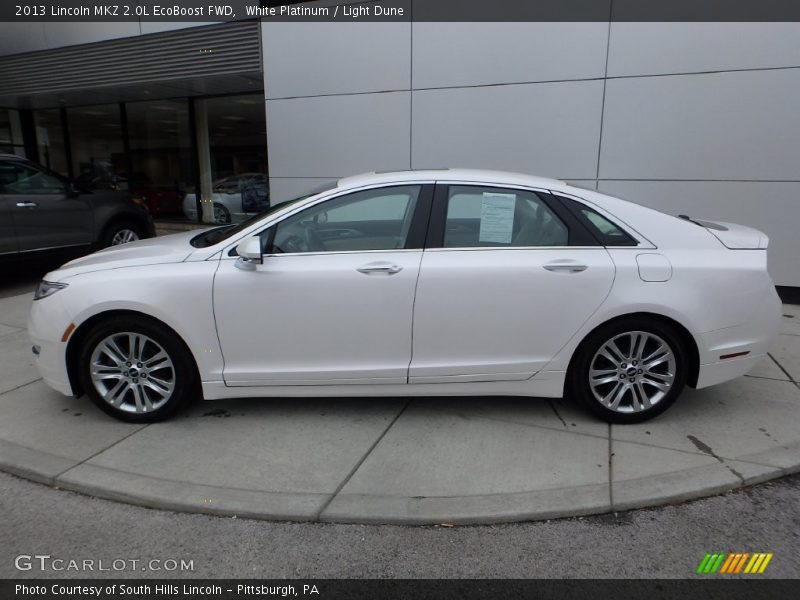 White Platinum / Light Dune 2013 Lincoln MKZ 2.0L EcoBoost FWD