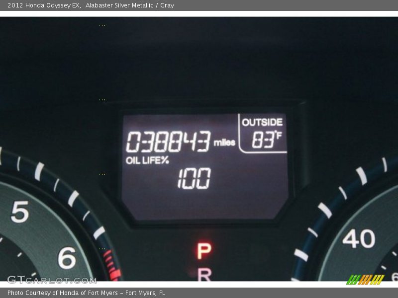 Alabaster Silver Metallic / Gray 2012 Honda Odyssey EX