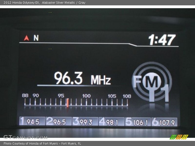Alabaster Silver Metallic / Gray 2012 Honda Odyssey EX