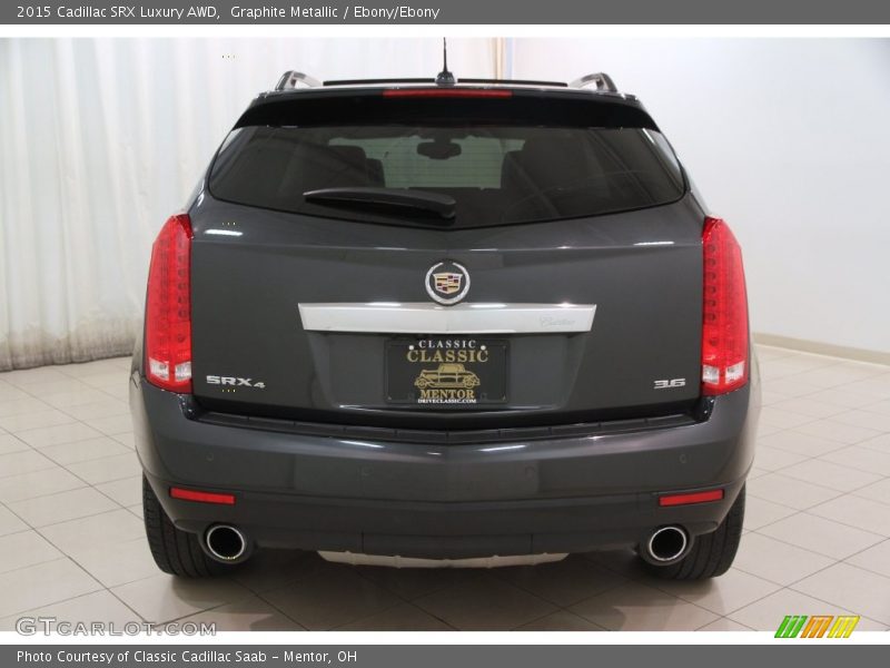 Graphite Metallic / Ebony/Ebony 2015 Cadillac SRX Luxury AWD