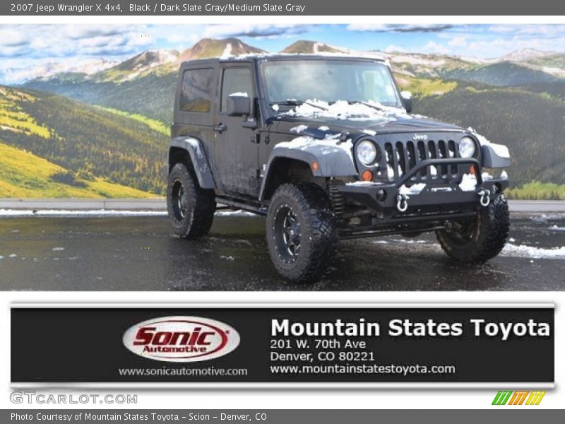 Black / Dark Slate Gray/Medium Slate Gray 2007 Jeep Wrangler X 4x4