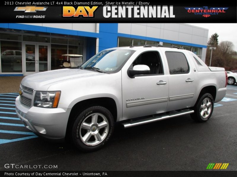 Silver Ice Metallic / Ebony 2013 Chevrolet Avalanche LT 4x4 Black Diamond Edition