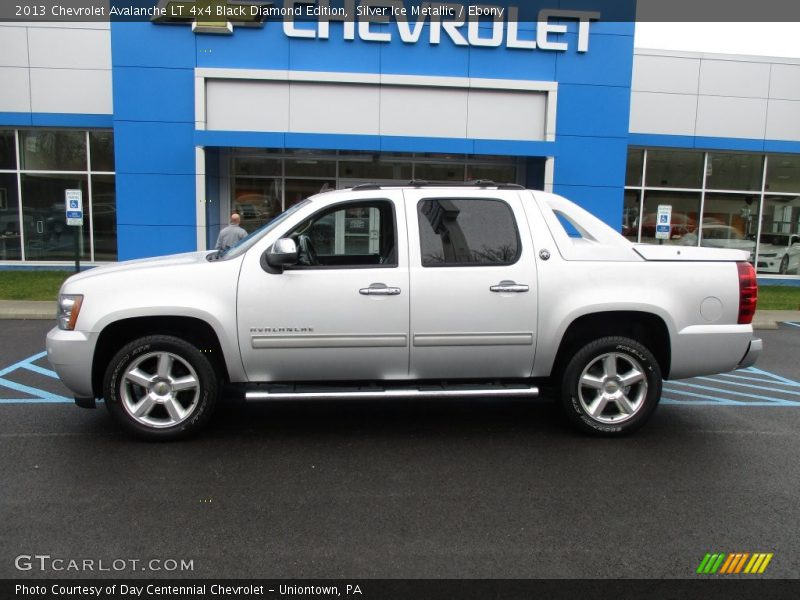 Silver Ice Metallic / Ebony 2013 Chevrolet Avalanche LT 4x4 Black Diamond Edition