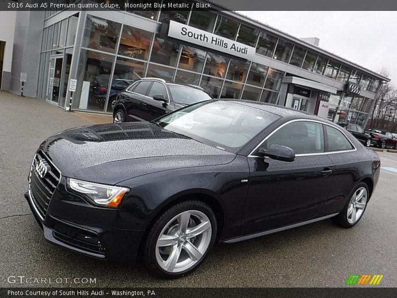 Moonlight Blue Metallic / Black 2016 Audi A5 Premium quattro Coupe