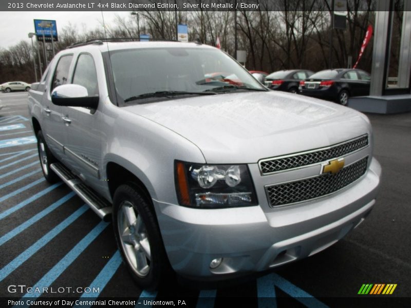 Silver Ice Metallic / Ebony 2013 Chevrolet Avalanche LT 4x4 Black Diamond Edition