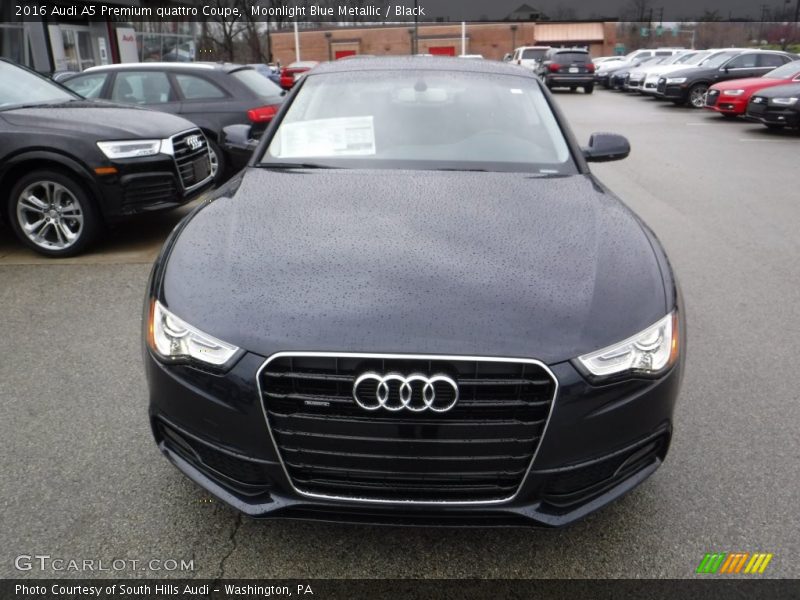 Moonlight Blue Metallic / Black 2016 Audi A5 Premium quattro Coupe