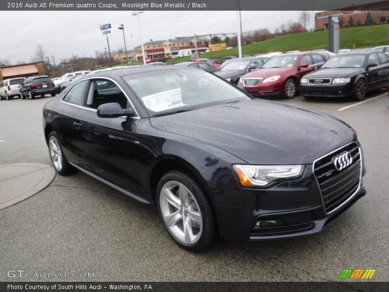 Moonlight Blue Metallic / Black 2016 Audi A5 Premium quattro Coupe