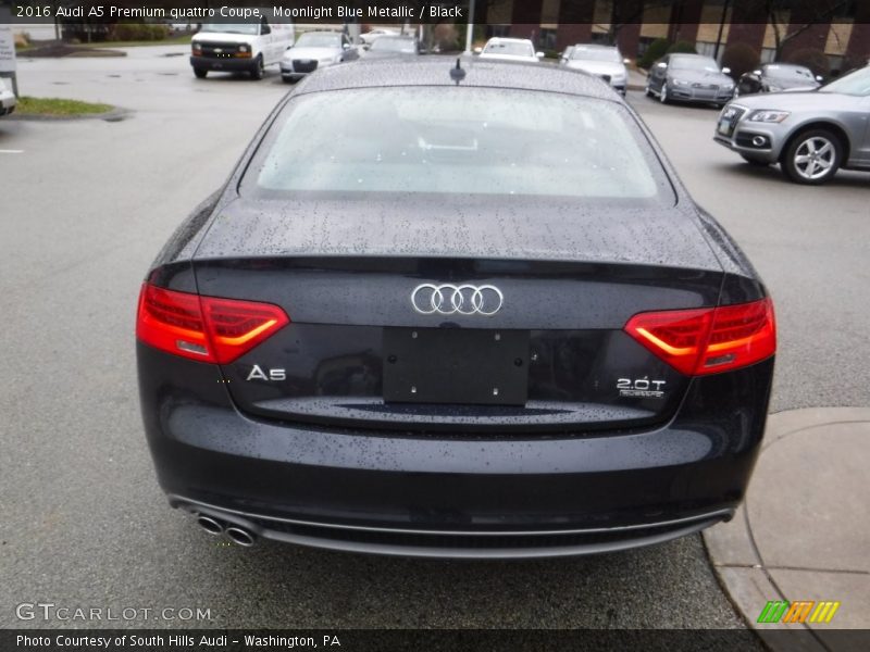 Moonlight Blue Metallic / Black 2016 Audi A5 Premium quattro Coupe