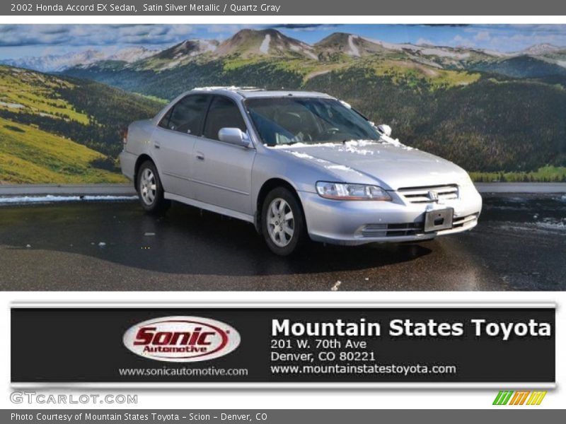 Satin Silver Metallic / Quartz Gray 2002 Honda Accord EX Sedan