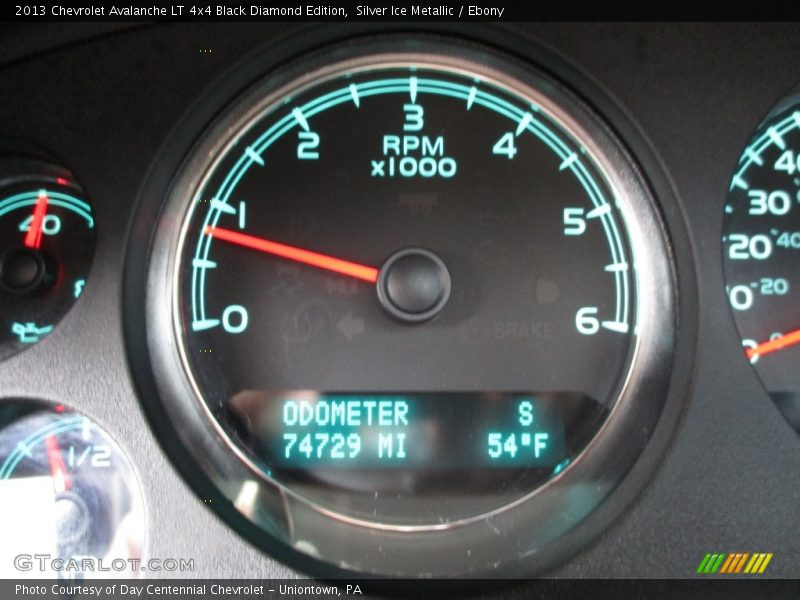 Silver Ice Metallic / Ebony 2013 Chevrolet Avalanche LT 4x4 Black Diamond Edition