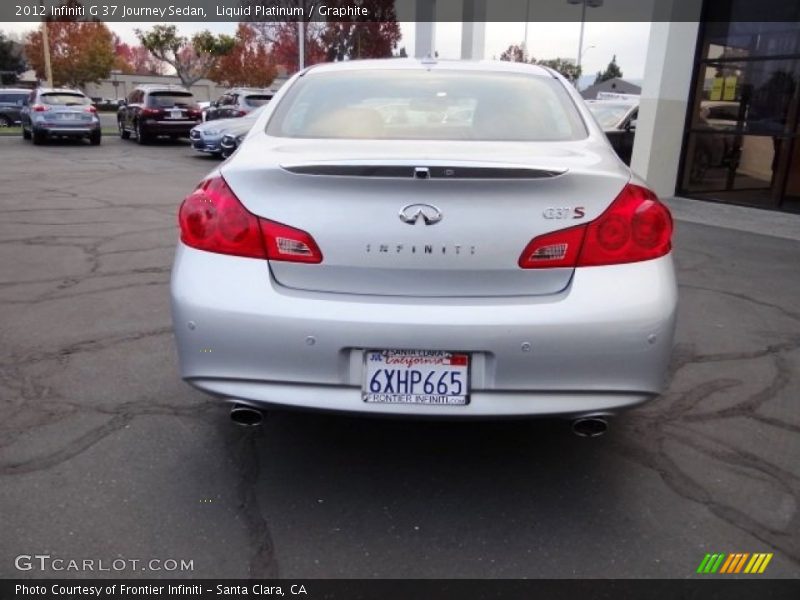 Liquid Platinum / Graphite 2012 Infiniti G 37 Journey Sedan