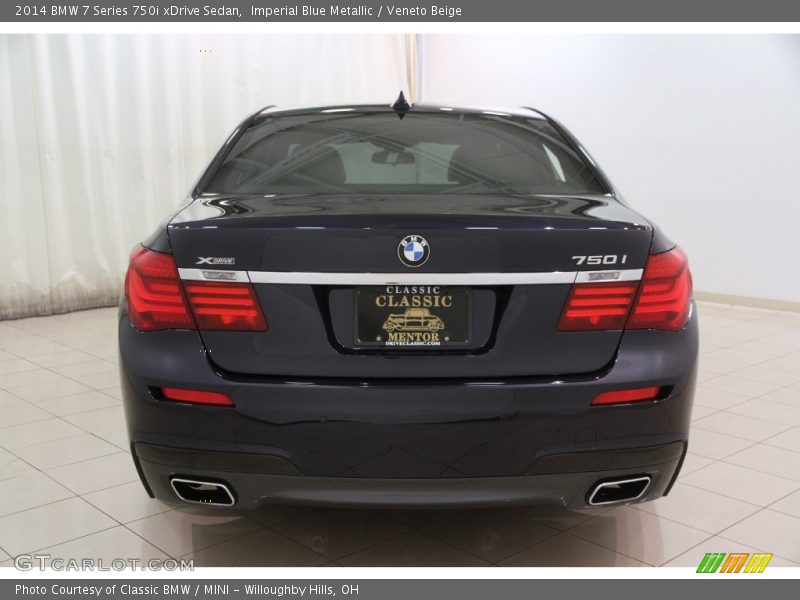 Imperial Blue Metallic / Veneto Beige 2014 BMW 7 Series 750i xDrive Sedan