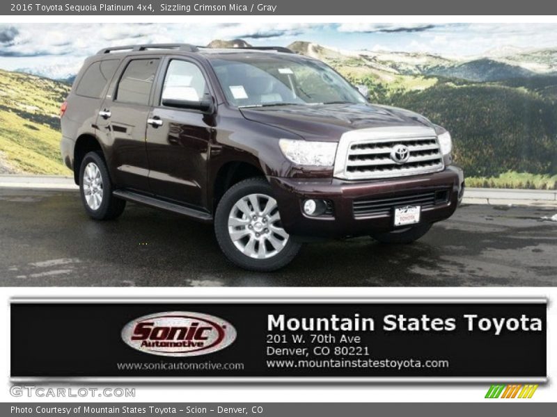 Sizzling Crimson Mica / Gray 2016 Toyota Sequoia Platinum 4x4