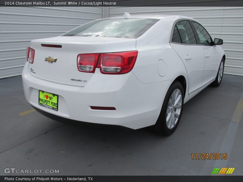 Summit White / Cocoa/Light Neutral 2014 Chevrolet Malibu LT