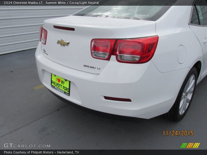 Summit White / Cocoa/Light Neutral 2014 Chevrolet Malibu LT