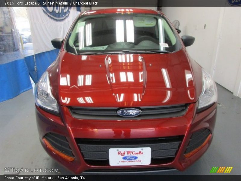 Sunset Metallic / Charcoal Black 2016 Ford Escape S