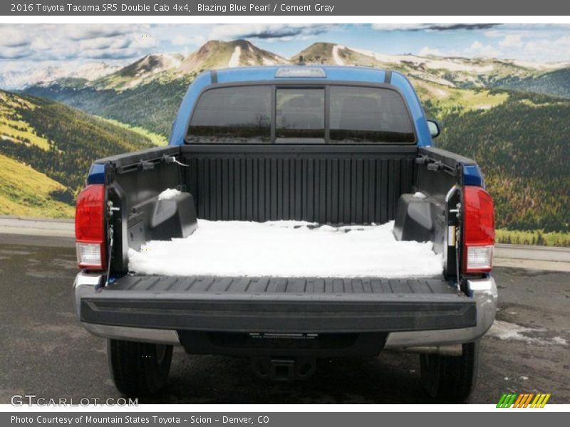 Blazing Blue Pearl / Cement Gray 2016 Toyota Tacoma SR5 Double Cab 4x4