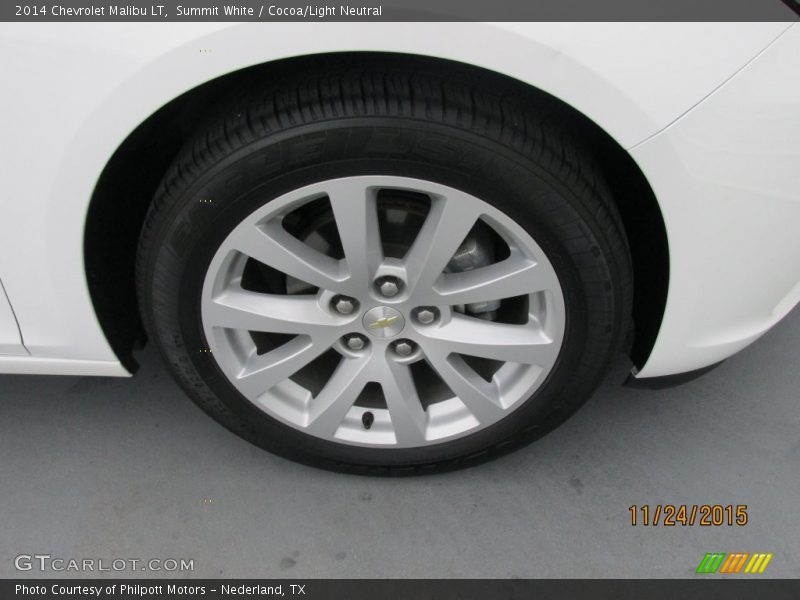 Summit White / Cocoa/Light Neutral 2014 Chevrolet Malibu LT