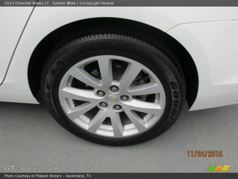 Summit White / Cocoa/Light Neutral 2014 Chevrolet Malibu LT