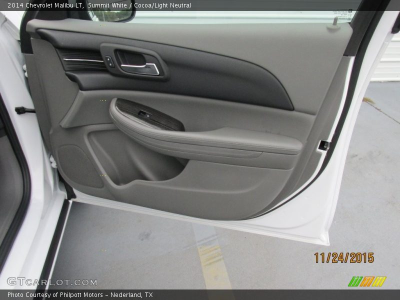 Summit White / Cocoa/Light Neutral 2014 Chevrolet Malibu LT