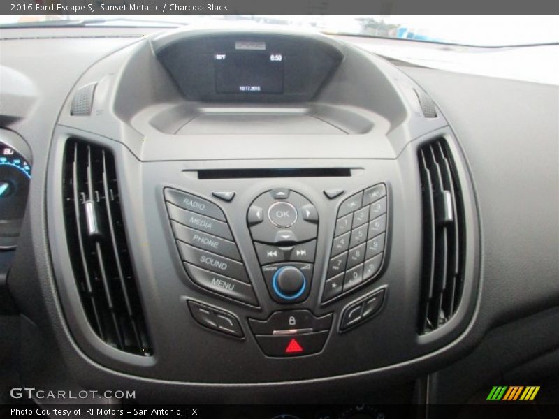 Sunset Metallic / Charcoal Black 2016 Ford Escape S
