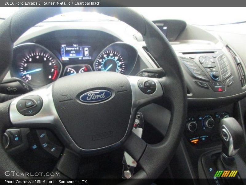 Sunset Metallic / Charcoal Black 2016 Ford Escape S