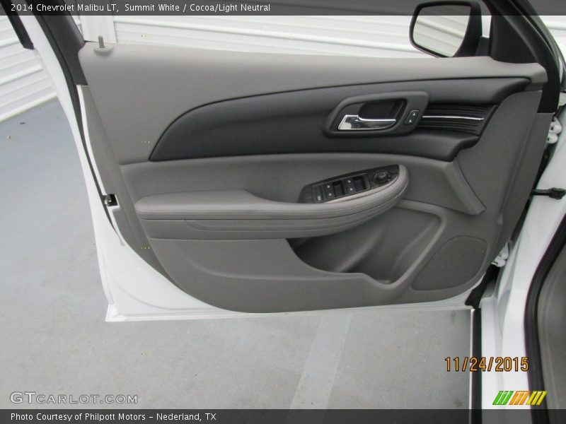 Summit White / Cocoa/Light Neutral 2014 Chevrolet Malibu LT