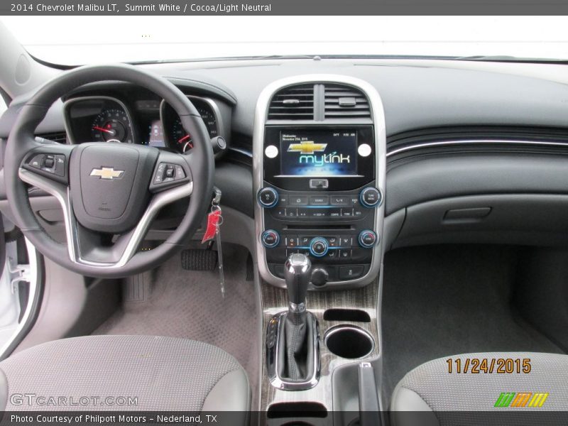 Summit White / Cocoa/Light Neutral 2014 Chevrolet Malibu LT