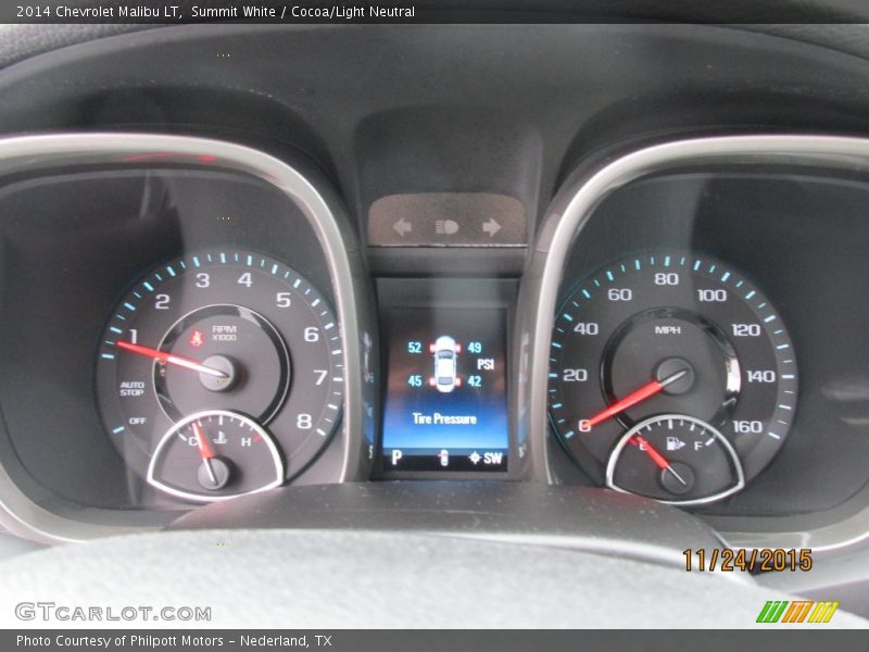 Summit White / Cocoa/Light Neutral 2014 Chevrolet Malibu LT