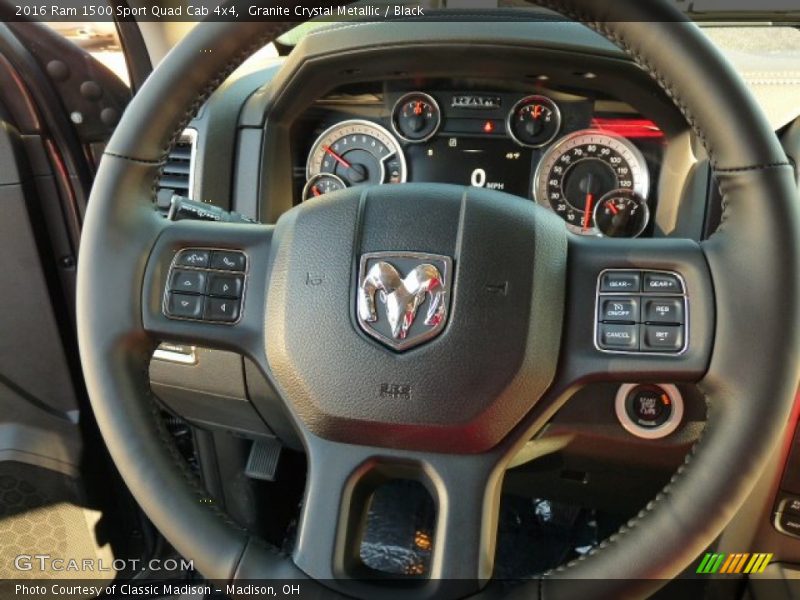 Granite Crystal Metallic / Black 2016 Ram 1500 Sport Quad Cab 4x4