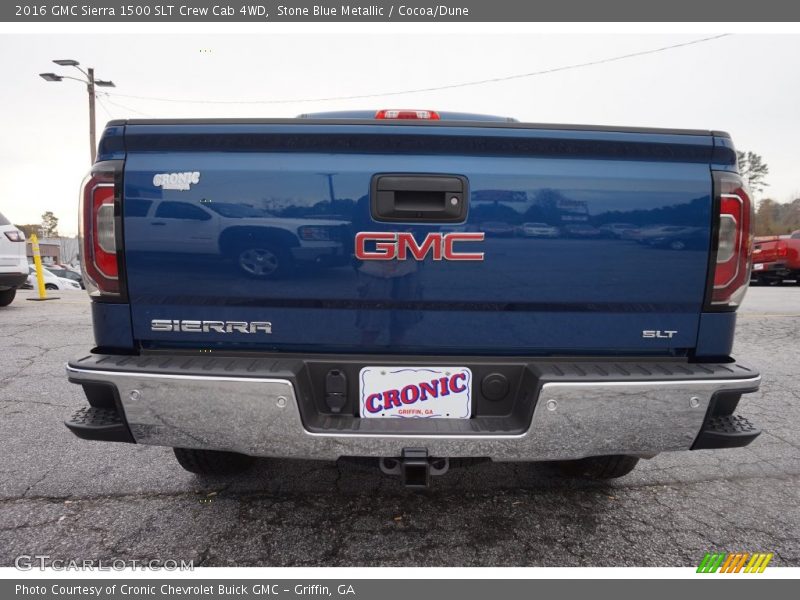Stone Blue Metallic / Cocoa/Dune 2016 GMC Sierra 1500 SLT Crew Cab 4WD