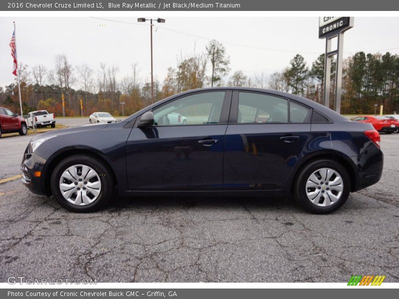 Blue Ray Metallic / Jet Black/Medium Titanium 2016 Chevrolet Cruze Limited LS