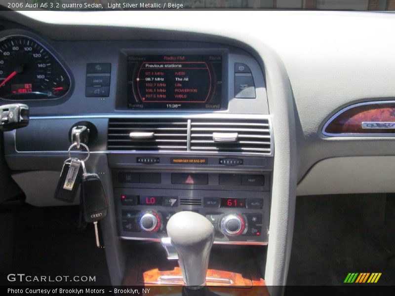 Light Silver Metallic / Beige 2006 Audi A6 3.2 quattro Sedan