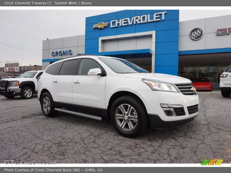 Summit White / Ebony 2016 Chevrolet Traverse LT