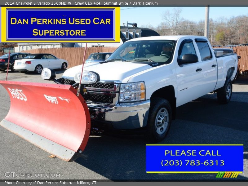 Summit White / Dark Titanium 2014 Chevrolet Silverado 2500HD WT Crew Cab 4x4