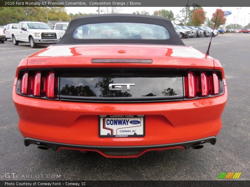 Competition Orange / Ebony 2016 Ford Mustang GT Premium Convertible