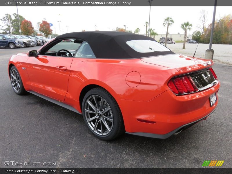 Competition Orange / Ebony 2016 Ford Mustang GT Premium Convertible