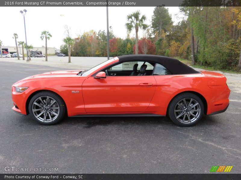 Competition Orange / Ebony 2016 Ford Mustang GT Premium Convertible