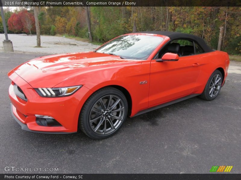 Competition Orange / Ebony 2016 Ford Mustang GT Premium Convertible