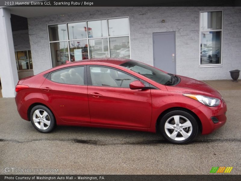 Sparkling Ruby / Beige 2013 Hyundai Elantra GLS