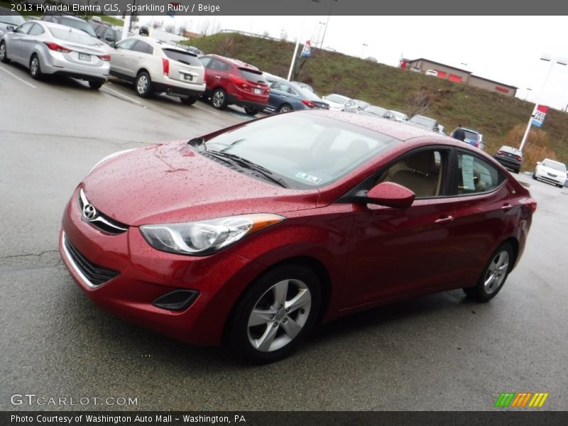 Sparkling Ruby / Beige 2013 Hyundai Elantra GLS