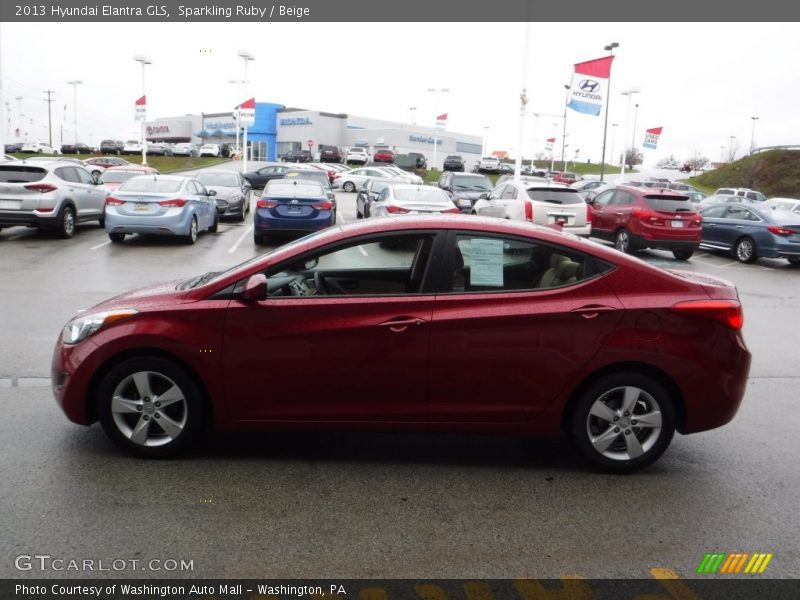 Sparkling Ruby / Beige 2013 Hyundai Elantra GLS