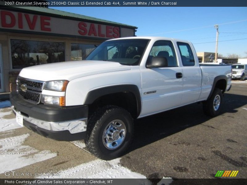 Summit White / Dark Charcoal 2007 Chevrolet Silverado 2500HD Classic LS Extended Cab 4x4