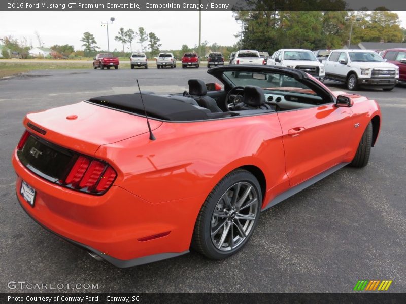 Competition Orange / Ebony 2016 Ford Mustang GT Premium Convertible